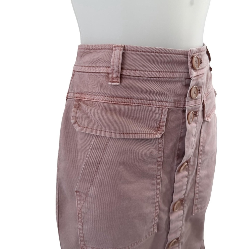 J Crew Pencil Skirt Womens 0 Button Front High‎ Waist Pockets Utility Gorpcore - Picture 8 of 16